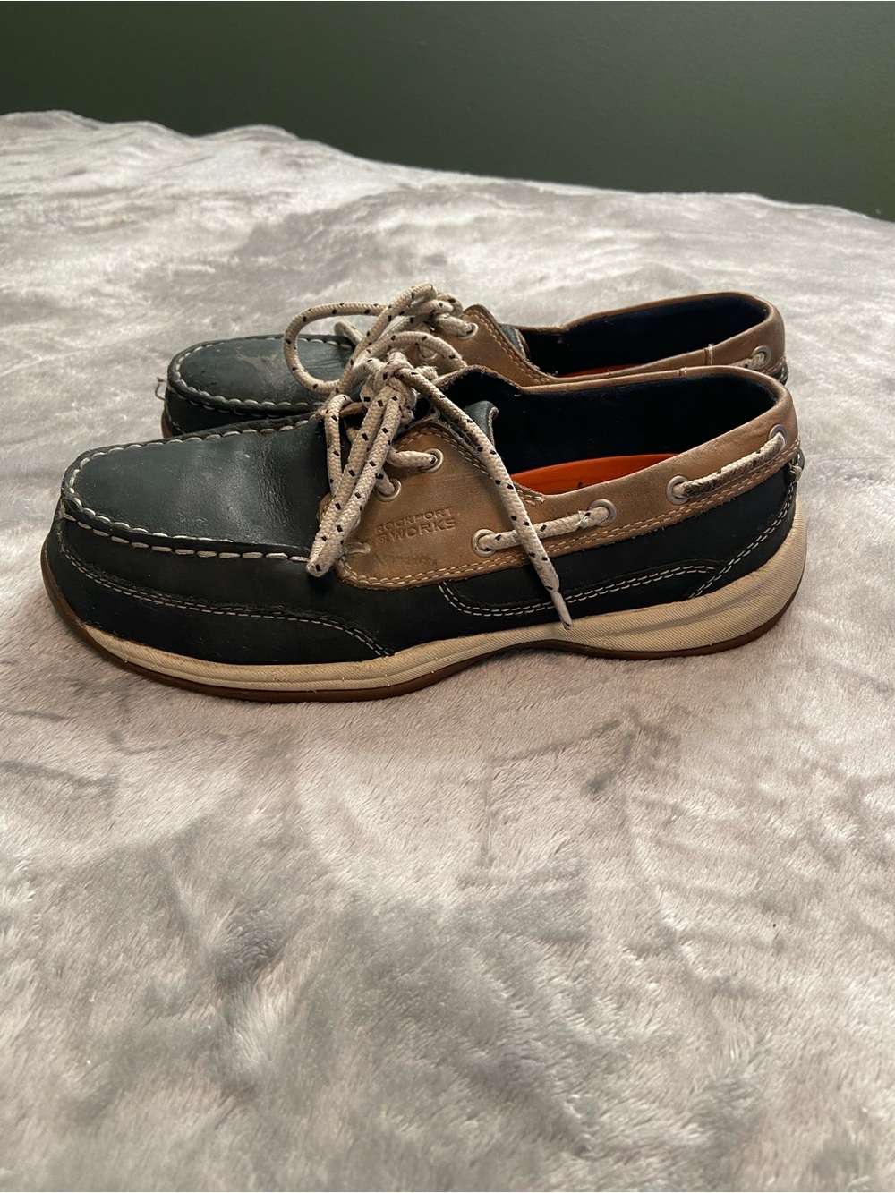 Women’s Steel Toe Boat Shoes with Lace-Up Detail